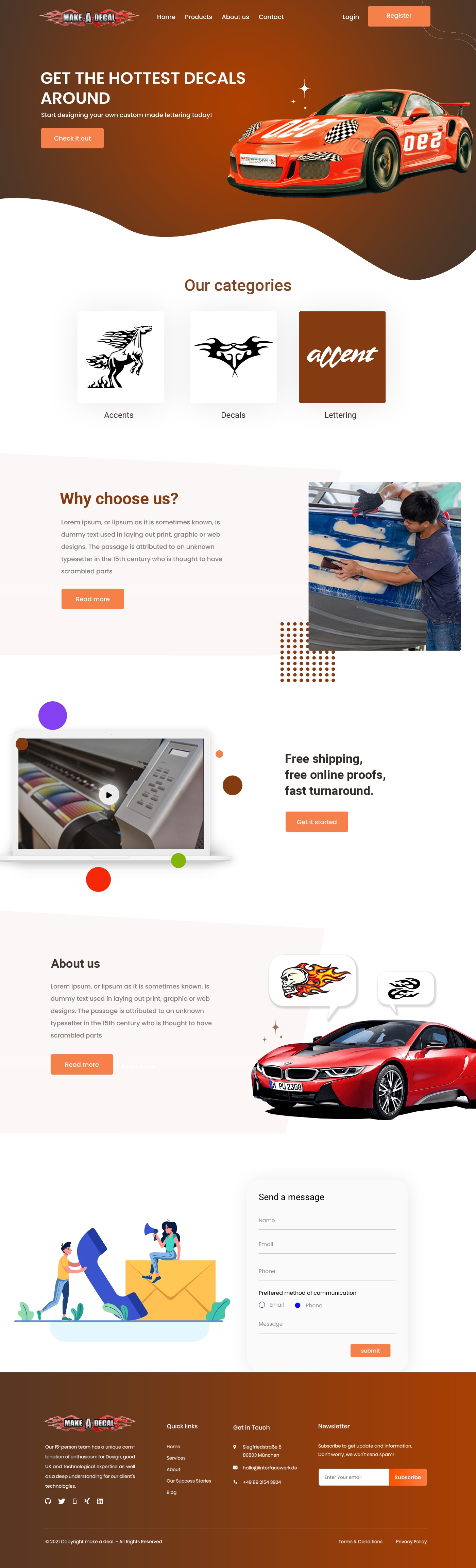 Make A Decal – Website Redesign – ColumbusSoft